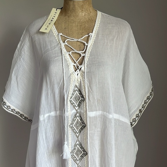 NWT VITAMIN A ISABELL MAXI CAFTAN Swim Cover Up Dress SMALL - Picture 12 of 13